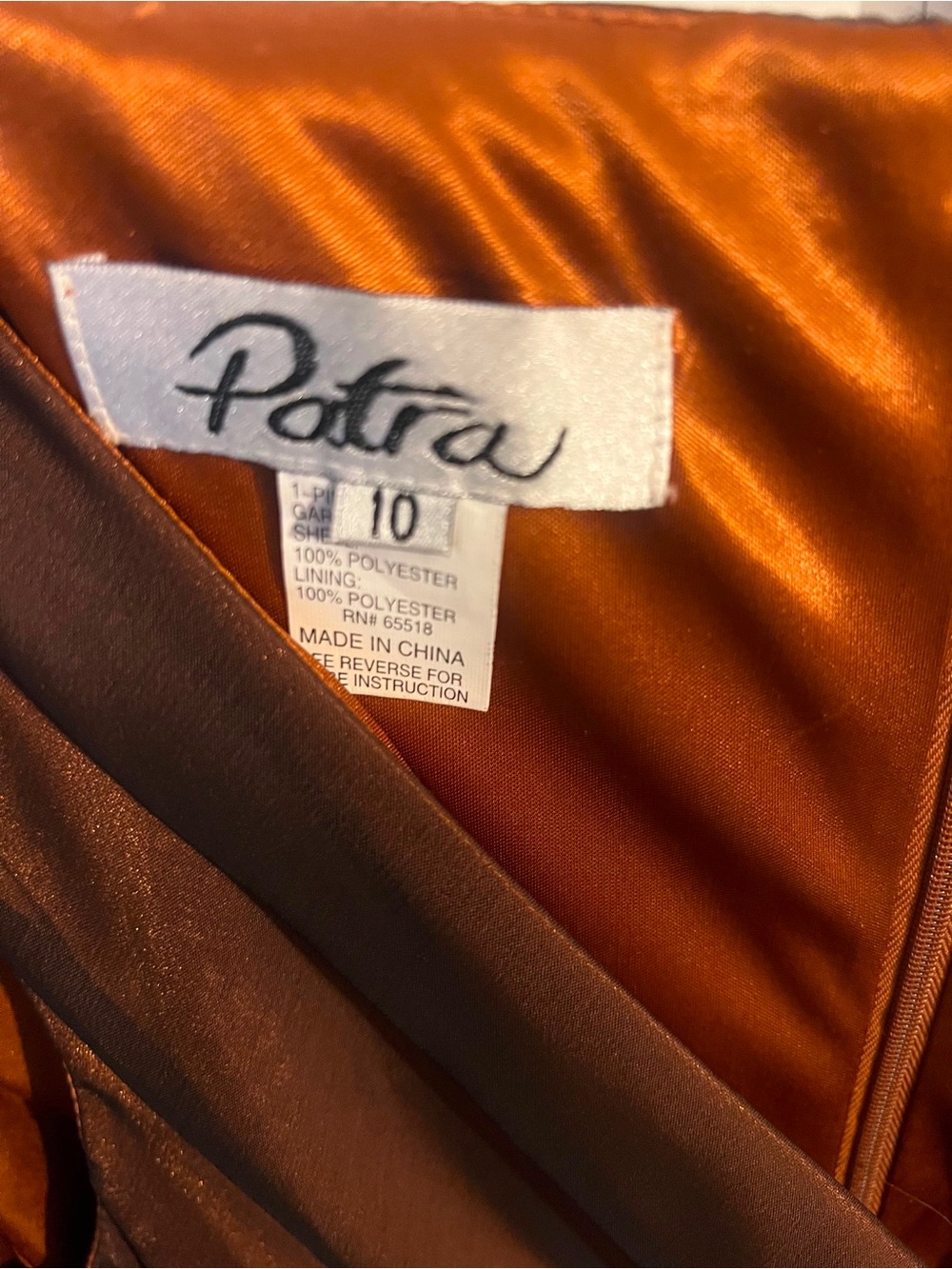 Patra Dress in Copper Orange